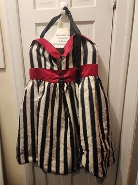 New! 3x [Hot Topic x American Horror Story] AHS Striped Halter Dress RARE! HTF!